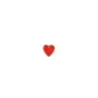 STINE A Jewelry Petit Love Heart Korvakoru Single Hopeakullattu 1181-02-Red Coral