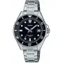 Casio Timeless MDV-10D-1A1VEF kello, jossa on Musta kellotaulu ja halkaisijaltaan 38 mm kotelo ja Metalliranneke hihna, jonka väri on Hopea