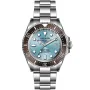 OceanX Sharkmaster 1000 sms1015 kello, jossa on Sininen kellotaulu ja halkaisijaltaan 44 mm kotelo ja Metalliranneke hihna, jonka väri on Hopea
