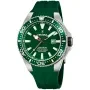 Festina Professional Diver Date F20664/2 kello, jossa on Vihreä kellotaulu ja halkaisijaltaan 46 mm kotelo ja Kumiremmi hihna, jonka väri on Vihreä