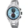 Festina Timeless Chronograph F20694/2 kello, jossa on Iced Blue kellotaulu ja halkaisijaltaan 44 mm kotelo ja Metalliranneke hihna, jonka väri on Hopea