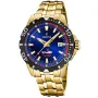 Festina F20500/2 -kello Miesten, jossa on Sininen kellotaulu halkaisija 45 mm ja Kulta Metalliranneke ranneke