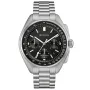 Bulova Lunar Pilot Chronograph 96B258 -kello Miesten, jossa on Musta kellotaulu halkaisija 45 mm ja Teräs Metalliranneke ranneke