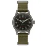 Bulova Hack 98A255 kello, jossa on Musta kellotaulu ja halkaisijaltaan 38 mm kotelo ja Nahka ranneke hihna, jonka väri on Vihreä
