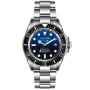 OceanX Sharkmaster 1000 SMS1012 kello, jossa on Sininen kellotaulu ja halkaisijaltaan 44 mm kotelo ja Metalliranneke hihna, jonka väri on Hopea