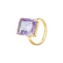House of Vincent Candy Rock Purple Ametyst Sormus Hopeakullattu VJ080-LRG-AM