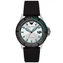 Emporio Armani Diver AR11465 kello, jossa on Hopea kellotaulu ja halkaisijaltaan 42 mm kotelo ja Mesh ranneke hihna, jonka väri on Musta
