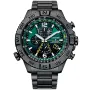 Citizen Eco-Drive Radio Controlled Promaster Navihawk AT8227-56X kello, jossa on Vihreä kellotaulu ja halkaisijaltaan 48 mm kotelo ja Metalliranneke hihna, jonka väri on Harmaa