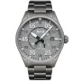 AVI-8 AV-4073-44 kello, jossa on Harmaa kellotaulu ja halkaisijaltaan 42 mm kotelo ja Metalliranneke hihna, jonka väri on Harmaa, Hopea
