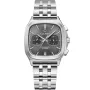 Carl Pique Carré Chrono CP0029 kello, jossa on Harmaa kellotaulu ja halkaisijaltaan 39 mm kotelo ja Metalliranneke hihna, jonka väri on Hopea