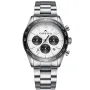 Cavetto Costanza CV0019 kello, jossa on Valkoinen kellotaulu ja halkaisijaltaan 42 mm kotelo ja Metalliranneke hihna, jonka väri on Hopea