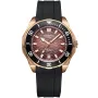 Dissing Ocean D1510 kello, jossa on Punainen kellotaulu ja halkaisijaltaan 45 mm kotelo ja Kumiremmi hihna, jonka väri on Musta
