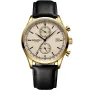 Dissing New Age D1081 kello, jossa on Beige kellotaulu ja halkaisijaltaan 42 mm kotelo ja Nahka ranneke hihna, jonka väri on Musta