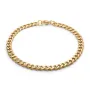 Captena Panzer Golden Steel Bracelet 5 mm Rannerengas Ruostumaton Teräs DU20016