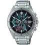 Casio Edifice EFS-S510D-1BVUEF kello, jossa on Musta kellotaulu ja halkaisijaltaan 46 mm kotelo ja Metalliranneke hihna, jonka väri on Hopea