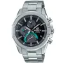 Casio EQB-1000D-1AER -kello Miesten, jossa on Musta kellotaulu halkaisija 46 mm ja Hopea Metalliranneke ranneke
