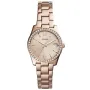Fossil Scarlette Mini-Tone ES4318 kello, jossa on Ruusukulta kellotaulu ja halkaisijaltaan 32 mm kotelo ja Metalliranneke hihna, jonka väri on Ruusukulta