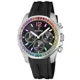 Festina Rainbow F20610/3 kello, jossa on Musta kellotaulu ja halkaisijaltaan 38 mm kotelo ja Kumiremmi hihna, jonka väri on Musta