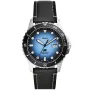 Fossil Blue FS5960 kello, jossa on Sininen, Musta kellotaulu ja halkaisijaltaan 42 mm kotelo ja Nahka ranneke hihna, jonka väri on Musta