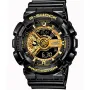Casio G-Shock GA-110GB-1AER kello, jossa on Musta kellotaulu ja halkaisijaltaan 51 mm kotelo ja Kumiremmi hihna, jonka väri on Musta