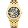 Kensington Skeleton K0061 kello, jossa on Musta kellotaulu ja halkaisijaltaan 44 mm kotelo ja Metalliranneke hihna, jonka väri on Kulta