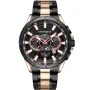 Kensington Master K0087 kello, jossa on Musta kellotaulu ja halkaisijaltaan 48 mm kotelo ja Metalliranneke, Kaksivärinen metalliranneke hihna, jonka väri on Ruusukulta, Musta