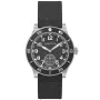 NAUTICA NAPHST002 kello, jossa on Musta kellotaulu ja halkaisijaltaan 44 mm kotelo ja Nahka ranneke hihna, jonka väri on Musta
