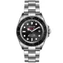 OceanX Sharkmaster 1000 SMS1018 kello, jossa on Musta kellotaulu ja halkaisijaltaan 44 mm kotelo ja Metalliranneke hihna, jonka väri on Hopea