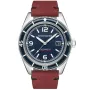Spinnaker Fleuss Automatic SP-5055-08 kello, jossa on Sininen kellotaulu ja halkaisijaltaan 43 mm kotelo ja Nahka ranneke hihna, jonka väri on Punainen