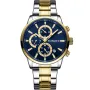Studsgaard Chronograph S0030 -kello Miesten, jossa on Sininen kellotaulu halkaisija 42 mm ja Hopea, Kulta Metalliranneke ranneke