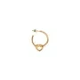 Jane Kønig Tied Heart Hoop Korvakoru Single Hopeakullattu THH-AW25-G
