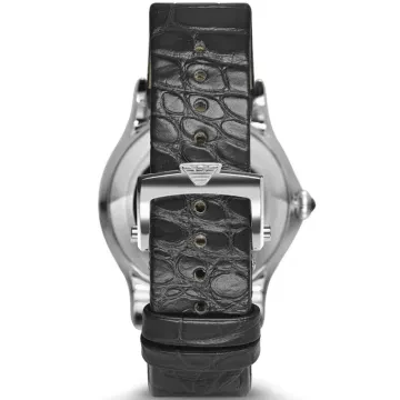 Emporio Armani Swiss Classic ARS3303 -kello Miesten, jossa on Valkoinen kellotaulu halkaisija 42 mm ja Musta Alligaattorinahkaranneke ranneke