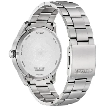 Citizen Super Titanium Eco-Drive BM7570-80L -kello Miesten, jossa on Sininen kellotaulu halkaisija 42 mm ja Hopea Titaniumranneke ranneke