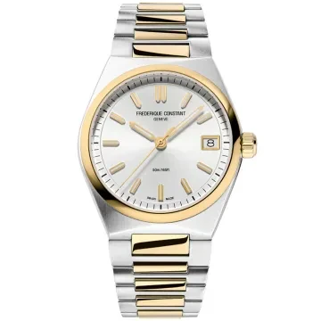 Frederique Constant Highlife Ladies FC-240V2NH3B -kello Naisten, jossa on Hopea kellotaulu halkaisija 31 mm ja Hopea, Kulta Metalliranneke ranneke