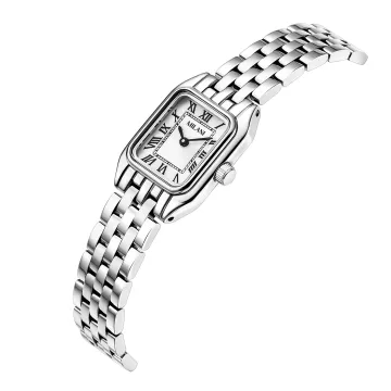 Milani Signature M0067 -kello Naisten, jossa on Hopea kellotaulu halkaisija 20 mm ja Hopea Metalliranneke ranneke