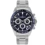 Jacques Lemans Liverpool 1-1877G kello, jossa on Sininen kellotaulu ja halkaisijaltaan 41 mm kotelo ja Metalliranneke hihna, jonka väri on Hopea