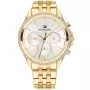 Tommy Hilfiger 1781977 -kello Naisten, jossa on Hopea kellotaulu halkaisija 38 mm ja Kulta Metalliranneke ranneke