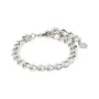 Pilgrim Charm Curb Chain Rannerengas Messinki hopeoitu 402416042