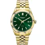 Dissing D1296 kello, jossa on Vihreä kellotaulu ja halkaisijaltaan 41 mm kotelo ja Metalliranneke hihna, jonka väri on Kulta