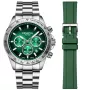Dissing MK9 Set Limited Edition D1498 -kello Miesten, jossa on Vihreä kellotaulu halkaisija 43 mm ja Teräs Metalliranneke ranneke