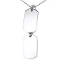 Auxere Double Dog Tag Kaulakoru Ruostumaton Teräs KXD0281