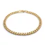 Captena Panzer Golden Steel Bracelet 5 mm Rannerengas Ruostumaton Teräs DU20016