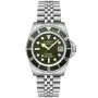 Duxot Atlantica Diver DX-2057-DD kello, jossa on Vihreä kellotaulu ja halkaisijaltaan 42 mm kotelo ja Metalliranneke hihna, jonka väri on Hopea