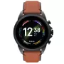 Fossil Gen 6 Smartwatch FTW4062 kello, jossa on  kellotaulu ja halkaisijaltaan 44 mm kotelo ja Nahka ranneke hihna, jonka väri on Ruskea