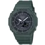 Casio G-shock Tough Solar GA-B2100-3AER kello, jossa on Musta kellotaulu ja halkaisijaltaan 45 mm kotelo ja Kumiremmi hihna, jonka väri on Vihreä