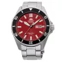 Orient Kanno Diver Automatic RA-AA0915R kello, jossa on Punainen kellotaulu ja halkaisijaltaan 44 mm kotelo ja Metalliranneke hihna, jonka väri on Hopea