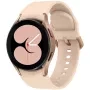 Samsung Galaxy Watch4 40mm BT Pink Gold SM-R860NZDAEUD kello, jossa on  kellotaulu ja halkaisijaltaan 40 mm kotelo ja Kumiremmi hihna, jonka väri on Vaaleanpunainen