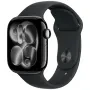 Apple Watch Series 11 GPS + Cellular 42mm Jet Black Aluminium Black Sport Band S/M MF834