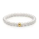 Gaura Natural Pearls Pearl Rannerengas Hopeakullattu 252-34B