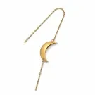 Jane Kønig Big Half Moon NO. 2 Chain Earrring Korvakoru Single Kullattu ruostumaton teräs BHME-AW26-SS-G